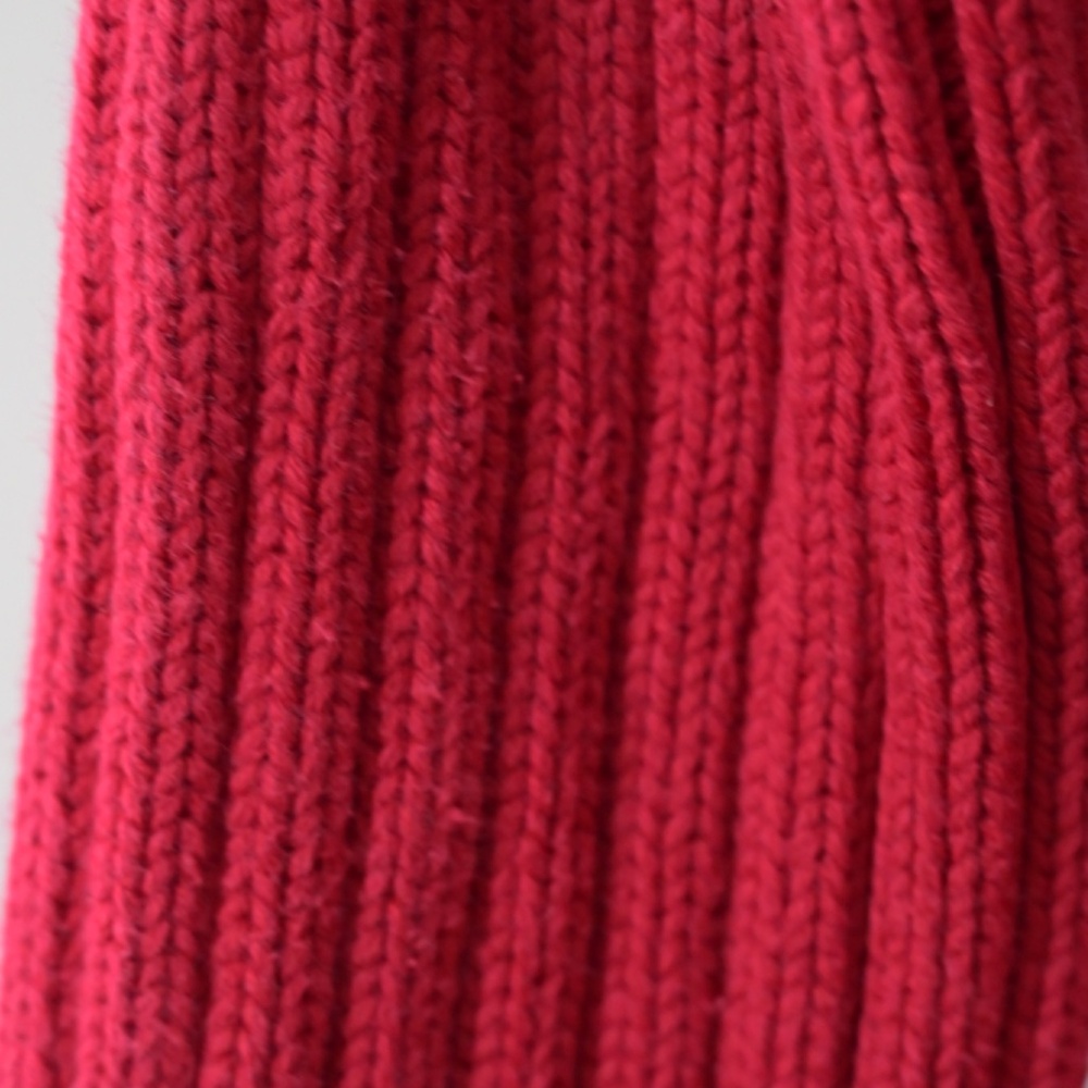 2000s GAP Red Cotton Ribbed Turtleneck Sweater Size S | Thick Knit - Picture 2 of 9
